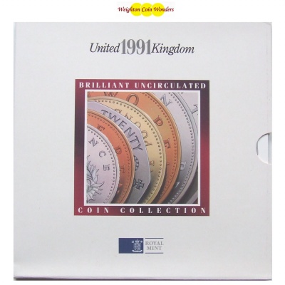 1991 Brilliant Uncirculated Coin Set - Click Image to Close